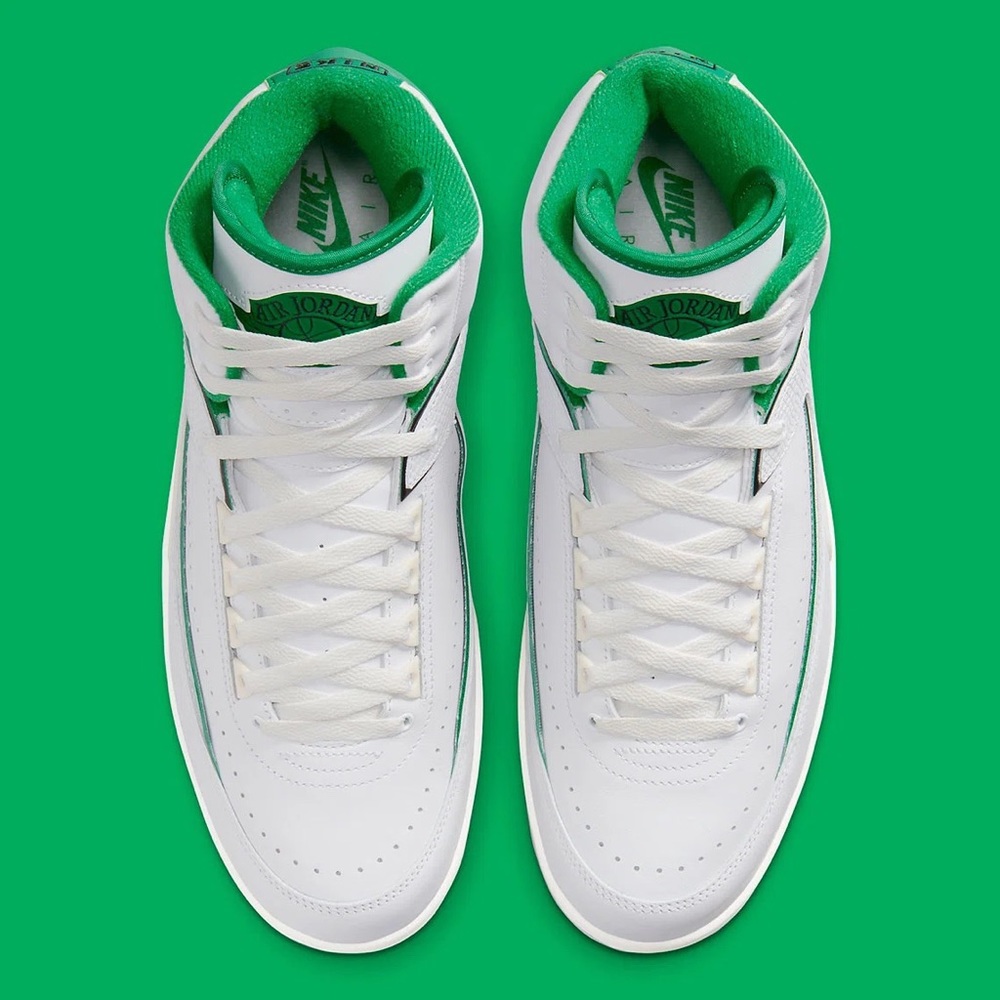 Air Jordan 2 White Sail Light Steel Grey Lucky Green DR8884-103 size 8 - 14 - Picture 7 of 9